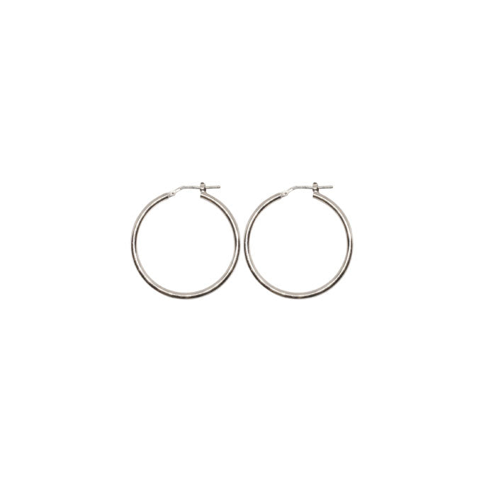 15 mm Sterling Silver Gypsy Hoop Earrings - Silver, Gold and Rose gold