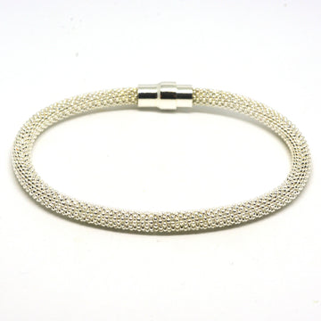 Laser Snake Bracelet - Natural silver