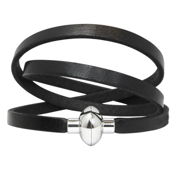 Leather Rainbow Bracelet - Black
