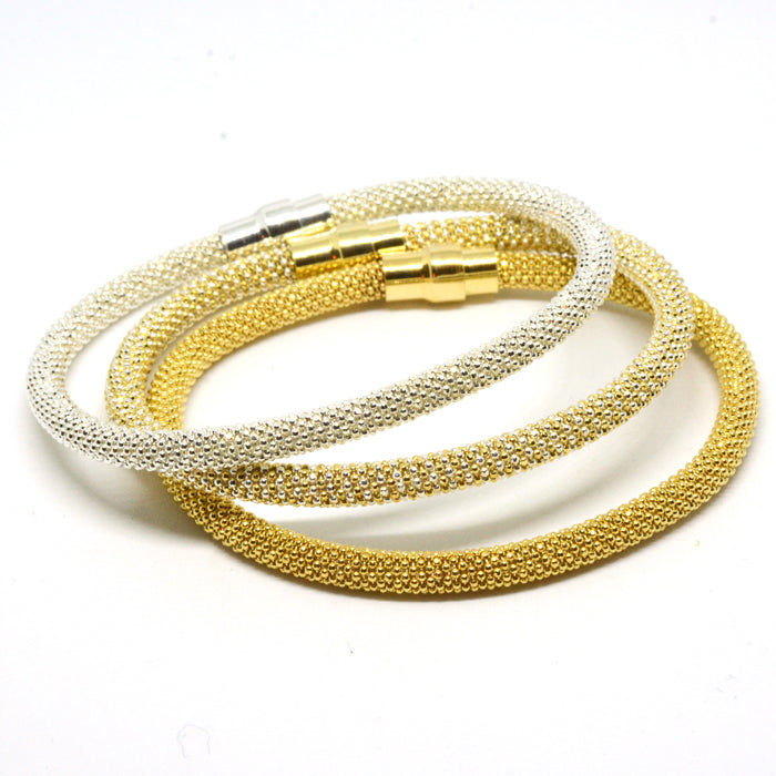 Laser Snake Bracelet - Gold